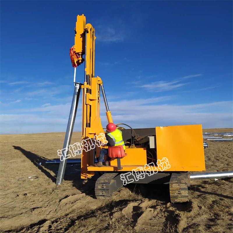 青海共和光伏打樁機,太陽能打樁機